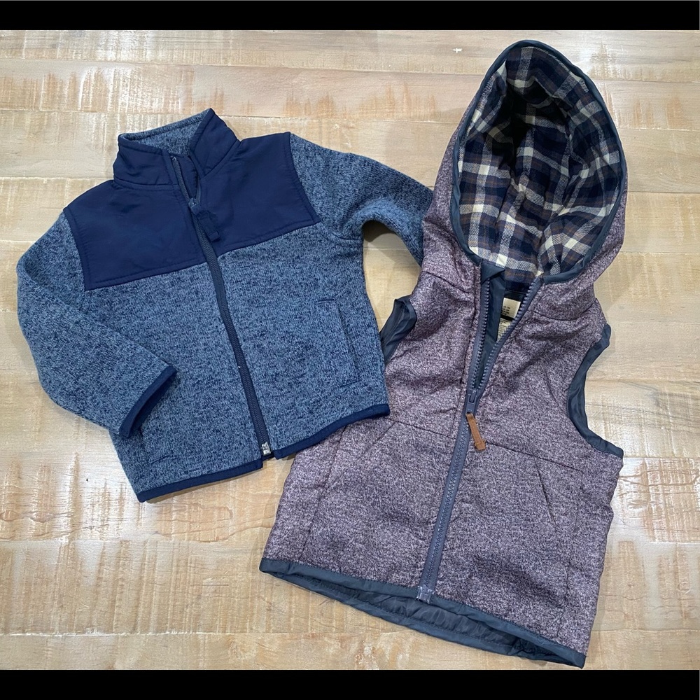 Childrens Place Nordstrom toddler baby boy jacket zip up hoodie vest